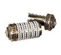 The Noble Collection Da Vinci Code Mini Cryptex - 4in (10cm) Officially Licensed Miniature Working Movie Prop Replicas Gifts