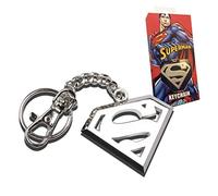 The Noble Collection DC Comics Superman Logo Keychain In Stainless Steel - 5in (13cm) Superman Sigil Film Set Movie Props Gifts Merchandise