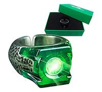 The Noble Collection DC Green Lantern Light-Up Ring - Adjustable Light-Up Power Ring - Officially Licensed Film Set Movie Props Gifts Jewellery