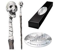 The Noble Collection - Death Eater Skull Character Wand - 14in (35cm) Wizarding World Wand With Name Tag - Harry Potter Film Set Movie Props Wands
