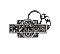 The Noble Collection Game of Thrones Logo Keychain - 2.6in (6.5cm) GoT TV Show Title Logo - Game of Thrones TV Show Merchandise Gifts, Grey and Silver, 8.5cm