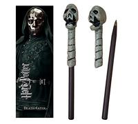 The Noble Collection Harry Potter Death Eater (Skull) Wand Pen and Bookmark - 9in (23cm) Stationery Pack - Officially Licensed Film Set Movie Props Wand Gifts