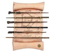 The Noble Collection Harry Potter Dumbledore's Army Wand Collection - Set of 6 Prop Replica Wands on 17in (44cm) Resin Scroll Display - Officially Licensed Film Set Movie Props Gifts