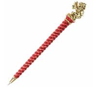 The Noble Collection Harry Potter Gold-Plated Gryffindor Pen - 8in (21cm) Red Ha