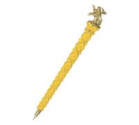 The Noble Collection Harry Potter Gold-Plated Hufflepuff Pen - 8in (21cm) Topped