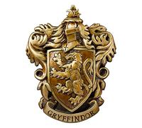 The Noble Collection Harry Potter Gryffindor Crest Wall Art - 11in (28cm) Elegant Gold Resin Wall Plaque - Officially Licensed Film Set Movie Props Gifts