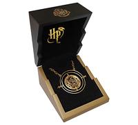 The Noble Collection Harry Potter Hermione’s Time Turner Gold Plated Sterling Silver - Pendant with 18" Chain & Display Box - Officially Licensed Film Movie Props