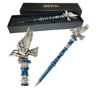 The Noble Collection Harry Potter Silver-Plated Ravenclaw Pen - 8in (21cm) Toppe