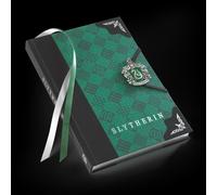 The Noble Collection Harry Potter Slytherin Journal - 9.75in (25cm) Hardbound Lined with Gilded Edges and Die Cast Enameled Crest - Officially Licensed Film Set Movie Props Gifts