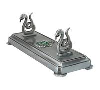The Noble Collection Harry Potter Slytherin Wand Stand - 8in (20cm) Silver-Colou