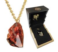 The Noble Collection Harry Potter Sorcerer’s Stone Pendant - 3″ (7.6cm) Philosopher's Stone Necklace With Gold Chain - Officially Licensed Harry Potter Film Set Jewellery Gifts