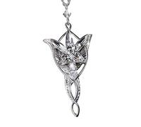 The Noble Collection Lord of the Rings Arwen Evenstar Pendant - Sterling Silver & Swarovski Crystal Necklace - LOTR Film Set Movie Merchandise - Gifts for Lord of the Rings Fans