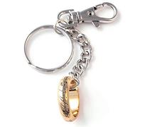 The Noble Collection Lord of the Rings One Ring Keychain - 2.6in (6.5cm) LOTR Film Set Movie Merchandise Jewellery Props Gifts
