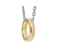 The Noble Collection Lord of the Rings The One Ring Sterling Silver Replica | Authentic Design with Black Speech Engraving | 24" Stainless Steel Chain | Gold-Plated Sterling Silver | item NN9269