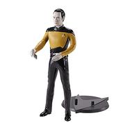 The Noble Collection Star Trek Bendyfigs Data - 7.5in (19cm) Noble Toys Bendable Figure Posable Collectible Doll Figures With Stand