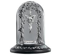 The Noble Collection The Lord of the Rings Arwen Evenstar Pendant Display - 5.5in (14cm) Pewter and Glass Dome Display - Officially Licensed Film Set Movie Props Gifts