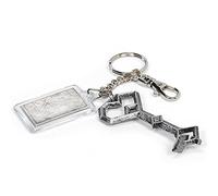The Noble Collection Thorin's Key Keychain - 7in (17cm) Die Cast Metal Keychain with Map Fob - Officially Licensed Film Set Movie Props Replicas Gifts