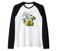 The Noble Fruit Pear Vintage Illustration Raglan Baseball Tee