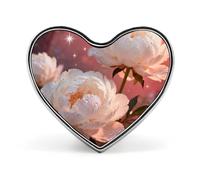The noble peony Heart Brooch Pin The Flying Eagle for Backpacks Or Lapels Valentine Pin Anniversary
