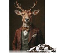 The Noble Reindeer Jigsaw Puzzles Puzzles for Adults Kids. 1000 Pieces Whimsical Challenge Toy Educational Game Home Decoration for Adults& Kids Age 14 Years Up 1000pcs (40x28cm)