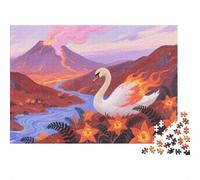The Noble Swan 1000 Piece Adult Jigsaw Puzzles Festive Gifts Family Challenging Educational Games Home Decoration for Adults Gifts Ideas 1000pcs (75x50cm)