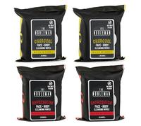 The Nobleman 4 Pack Aloe Infused Face & Body Cleansing Wipes - 2 Charcoal Packs of Chamomile and 2 Refreshing Packs of Grapefruit (120 ct.)
