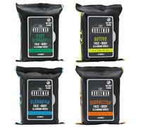 The Nobleman Aloe Cleansing Wipes for Face and Body - After Workout with Active Eucalyptus with Lemon and Sage with Witch Hazel and Energising Cucumber, Pack of 4