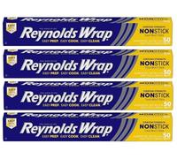 The Non-Stick Kitchen Foil Everyday Strength Easy Prep Easy Cook Easy Clean Suitable for Cooking Baking Roasting Turkey Freezing Wrapping and Storage - 304mm x 15.2m - Pack of 4