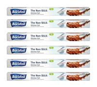 The Non-Stick Kitchen Foil Extra Large Width 45cm x 5m Pack of 6 Rolls | Unique Non-Stick Surface | High Quality Tear-Resistant and Easy to Cut | Total 30m of Foil