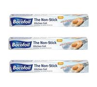 The Non-Stick Kitchen Foil with Unique Non-Stick Surface | High Quality Tear-Resistant and Easy to Cut, 30cm x 10m | Pack of 3 Rolls | Total 30m of Foil