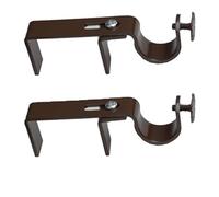 The NoNo Bracket Company Curtain Rod Bracket Attachment For Outside Mount Vertical Blinds Dark Brown