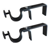 The NoNo Bracket Company Outside Mounted Blinds Curtain Rod Bracket Attachment (Black)
