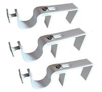 The NoNo Bracket Company Outside Mounted Blinds Curtain Rod Bracket Attachment Brown