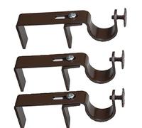 The NoNo Bracket Company Outside Mounted Blinds Curtain Rod Bracket Attachment Brown