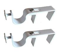 The NoNo Bracket Company Outside Mounted Blinds Curtain Rod Bracket Attachment Dark Brown