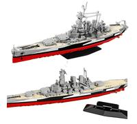 The North Carolina Battleship Building Set, 2662PCS Military Battleship Adults Collectible DIY Kit with Aircraft & Weapon Accessories, Naval Warship Model for Desk Decor & Gifts for WW2 Enthusiasts