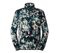 The North Face 100 Glacier Printed 1/4 Zip Fleece: Deep Nori Trail: XX