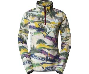 The North Face 100 Glacier Sweatshirt Black Currant Purple Trail Dream Print M