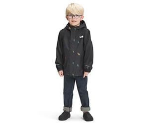 The North Face Antora Jacket TNF Black Tossed Logo Grid Print 4 Years