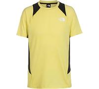 THE NORTH FACE Ao Glacier Men's T-Shirt, Acid Yellow White Heather-Asphalt Grey, L