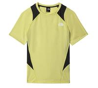 THE NORTH FACE Ao Glacier Men's T-Shirt, Acid Yellow White Heather-Asphalt Grey, M