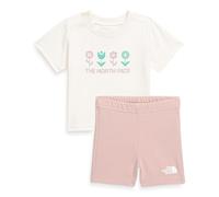 The North Face Babies Cotton Summer Set, White Dune/Pink Moss, 6 Months