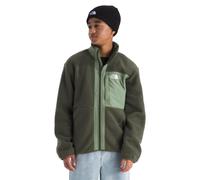 The North Face Boys' Yumiori Full Zip Jacket - Lightweight Fleece Coat, Open Hand Pockets, 2 Embroidered Logos, New Taupe Green/Bark Mist, X-Large