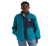 The North Face Boys' Yumiori Full Zip Jacket - Lightweight Fleece Coat, Open Hand Pockets, 2 Embroidered Logos, Dusk Blue/Summit Navy, Large