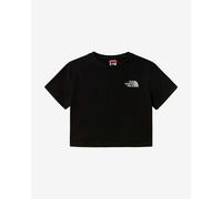 The North Face Crop Short Sleeve T-Shirt Black White Logo Women - M