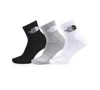 The North Face Multisport Cush Quarter Socks White Black Grey (3 Pairs) - XS