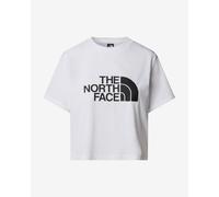 The North Face Easy Relaxed Cropped Short Sleeve T-shirt white black logo Women - XL