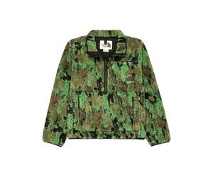 The North Face Extreme Pile Sweatshirt Optic Emerald Generative Camo Jacquard M