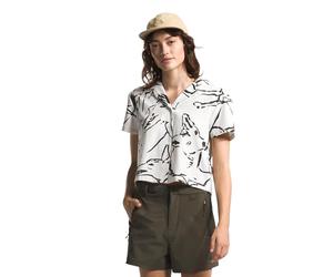 THE NORTH FACE First Trail Shirt White Dune Coyote Field Sketch Print M