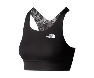 The North Face Flex Print Sports Bra Asphalt Grey Abstract Lighting Print L